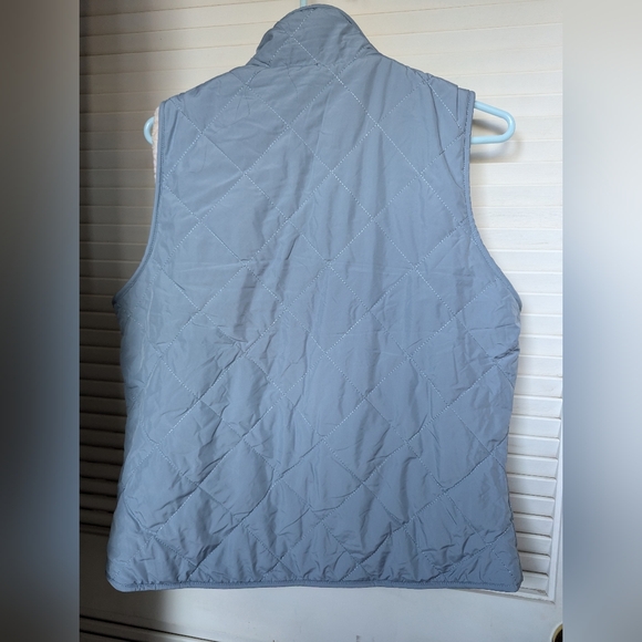 Reversible Sherpa Vest - Baby Blue Light Blush size M/S - Picture 4 of 12